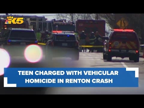 Teen charged with vehicular homicide in Renton crash that killed 4, seriously injured 2