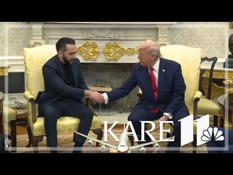 El Salvador's president has a White House meeting with President Trump