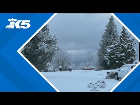 A snowy start to the week in western Washington