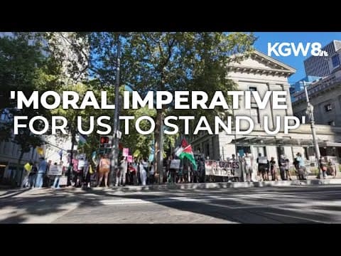 Portland rally for Gaza calls for lasting ceasefire, end to humanitarian crisis