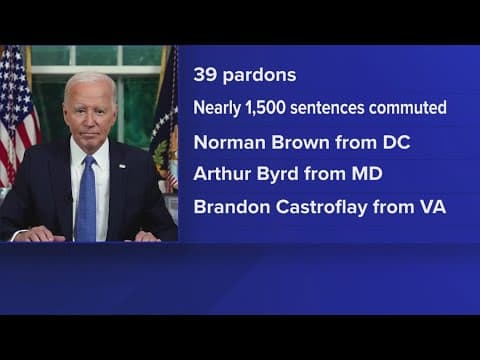 3 in DMV pardoned by President Biden