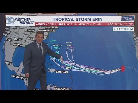Tracking the Tropics: Tropical Storm Erin expected to strengthen into major hurricane, NHC says