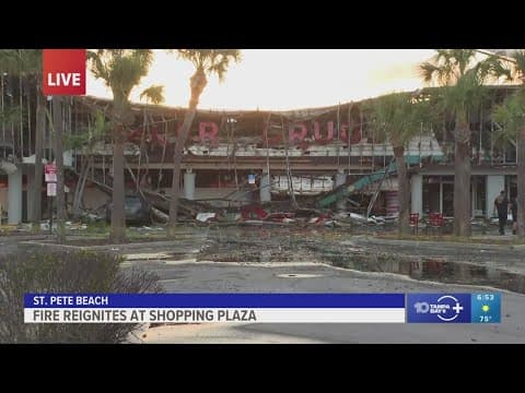 Businesses damaged after fire at shopping plaza in St. Pete Beach
