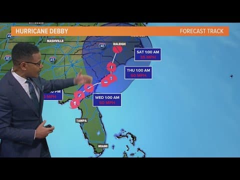 Hurricane Debby makes landfall in Florida