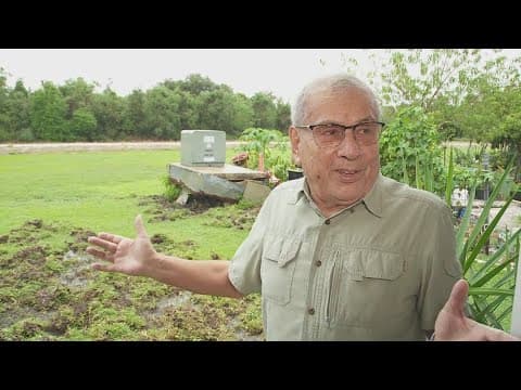 Couple's yard damaged by wild hogs and theives in New Orleans East