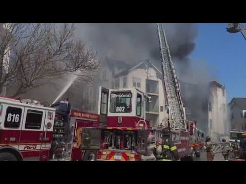 Fire burns through Bowie, Maryland condo building