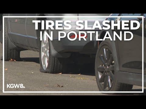 Neighbors share surveillance photos of alleged Roseway tire slasher