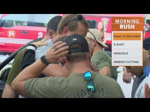 Injured firefighter back home after fire truck fell from an overpass