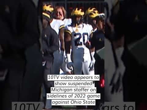 Video appears to show suspended Michigan staffer on sidelines of 2022 Ohio State game #shorts