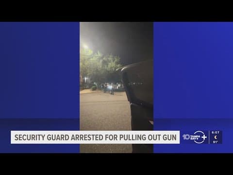 Security guard charged after pointing firearm at man near Tampa apartment complex, police say
