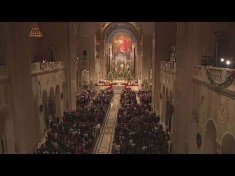 Inside the National Basilica on Christmas