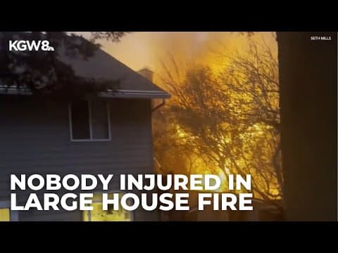 Video: Large house fire in unincorporated Washington County