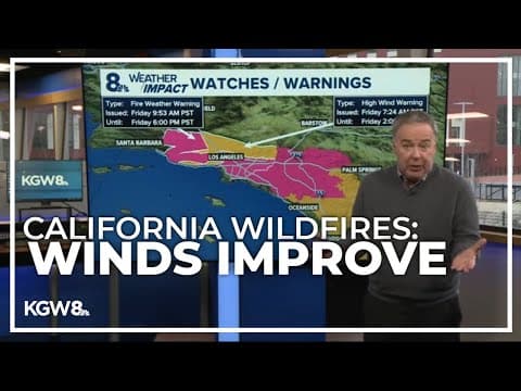 California firefighters get break from winds