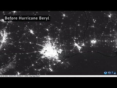 Beryl before and after: What Houston looked like from space