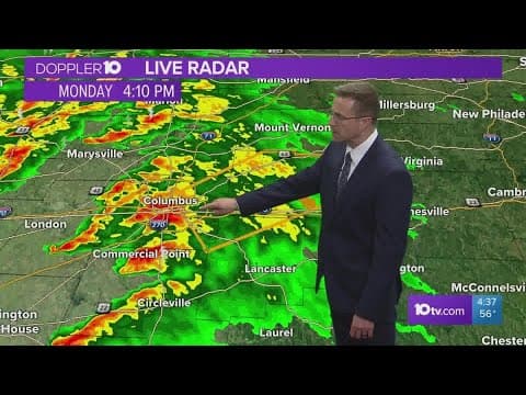Strong storms move through central Ohio