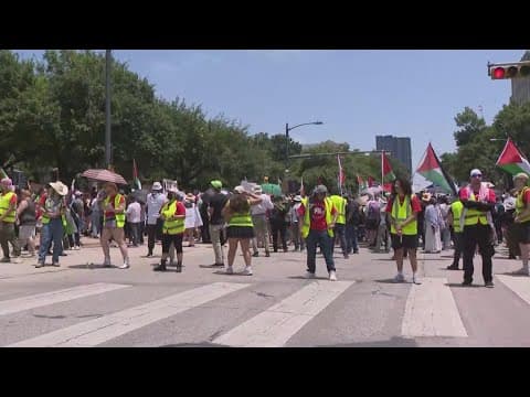 Police arrest two demonstrators at pro-Palestinian protest in Austin