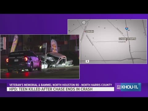 Teen charged with murder after chase ends with deadly crash in north Harris County