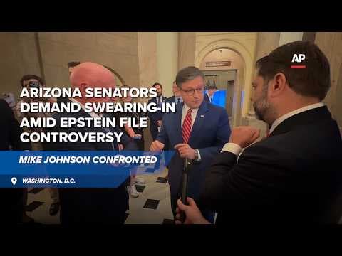 FULL VIDEO | Arizona Senators confront Speaker Mike Johnson over Epstein files, government shutdown