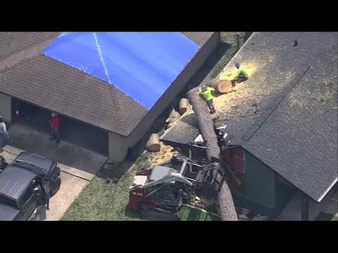 LIVE | Air 11 over damage following severe storms across Houston area