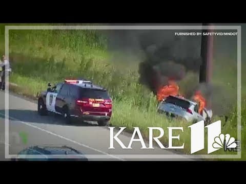 Motorist pulled from burning vehicle by trooper, Samaritans