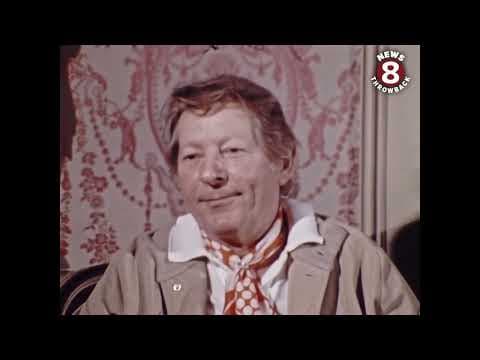 Entertainer Danny Kaye meets the press in San Diego 1977