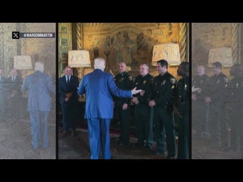 Donald Trump meets with officers who caught suspect in apparent assassination attempt