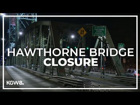 Hawthorne Bridge eastbound lane closure on Monday