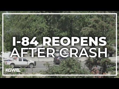 Corn spills over Interstate 84 after crash in Columbia River Gorge