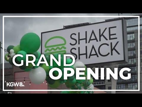 Grand opening of Shake Shack in downtown Portland