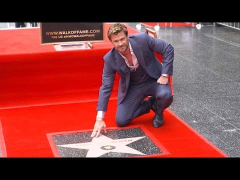 'It's amazing' | Chris Hemsworth receives Hollywood Walk of Fame star