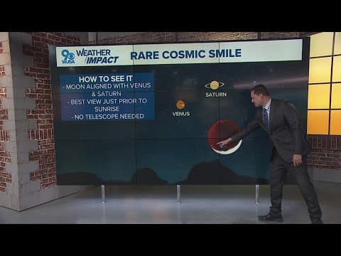 Moon, Venus and Saturn align