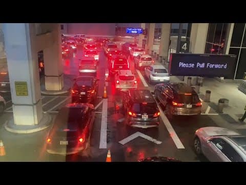 Sound up | Drivers stuck at Bush Airport during Houston's Arctic blast