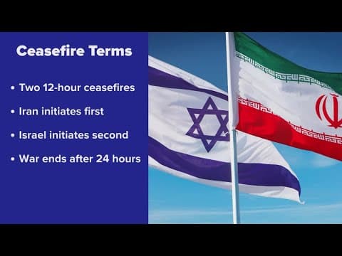Proposed ceasefire between Israel and Iran expected to start at midnight