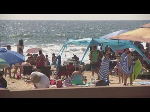 Crowds flock to the beach for Fourth of July celebrations