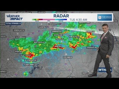 Morning downpours across central Indiana as more kids head back to school | Tuesday weather update