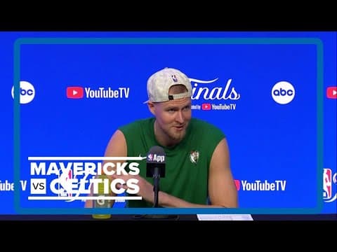 NBA Finals: Kristaps Porzingis' postgame interview after Celtics beat Mavericks to win NBA title