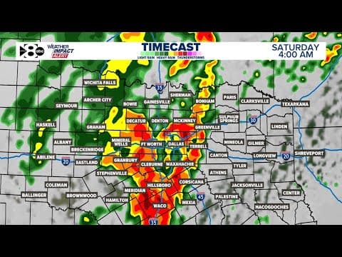 LIVE RADAR: Thunderstorms move out of North Texas, cold temps move in