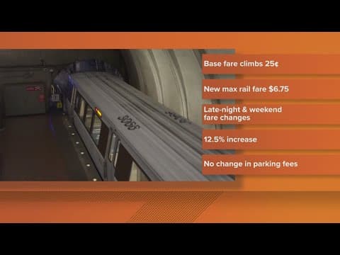 Metro fares increase 12.5% under approved budget