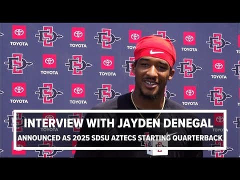 SDSU Aztecs name Jayden Dengal as starting quarterback | Raw Interview