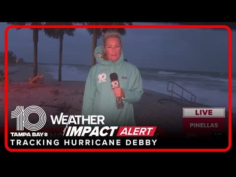 Major waves at Pinellas County beaches from Hurricane Debby