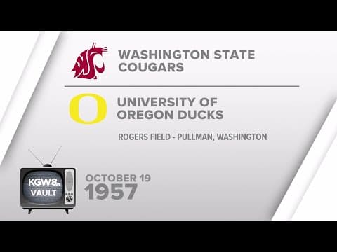 1957 University of Oregon at Washington State Football