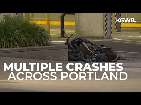 Multiple crashes across Portland Monday night leave three hospitalized