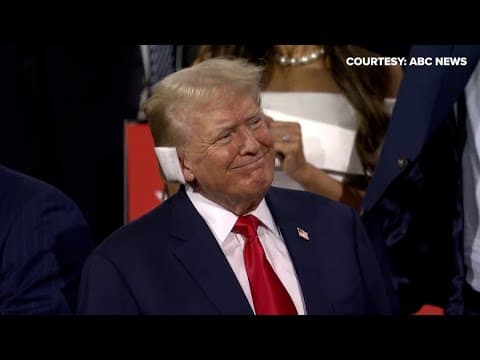 Trump walks out at RNC with bandaged ear to 'USA' chants