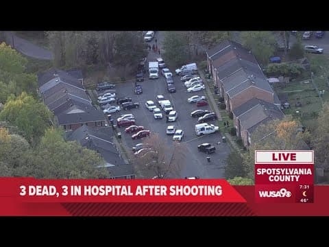 3 dead, 3 wounded after shooting in Spotsylvania County, no suspects apprehended