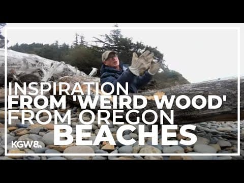 ‘Weird wood’ on Oregon beaches inspires artist’s body of work