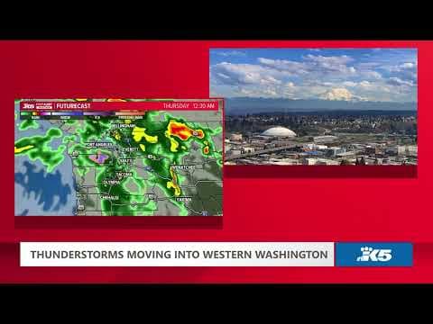 REPLAY Thunderstorms arrive in western Washington | KING 5 First Alert Weather