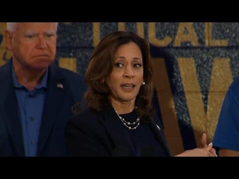 VP Kamala Harris, Gov. Tim Walz speak at UAW Local 900 in Wayne, Michigan