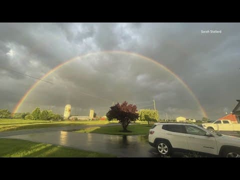Double rainbow lights up Virginia community after scary storm clouds