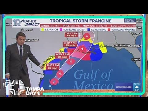 Tracking the Tropics: Francine moving toward Louisiana, expected to become hurricane Tuesday