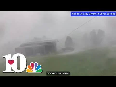 Watch: Porch camera captures intense winds in Oliver Springs